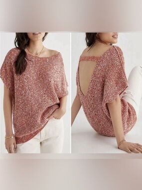Anthropologie Pilcro Oversized Short Sleeved Sweater XS
